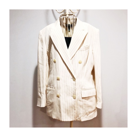 Lauren Ralph Lauren Jackets & Blazers - Lauren Ralph Lauren Pinstripe Silk Blazer SZ10